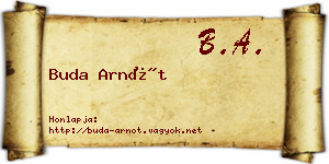 Buda Arnót névjegykártya